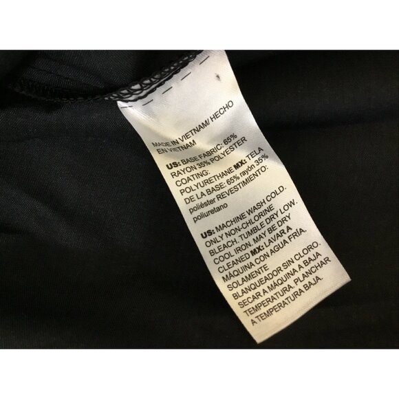 Chico’s Tiered Midi Dress Whimsigoth Size 12 Black Faux Leather NWT - Picture 5 of 7